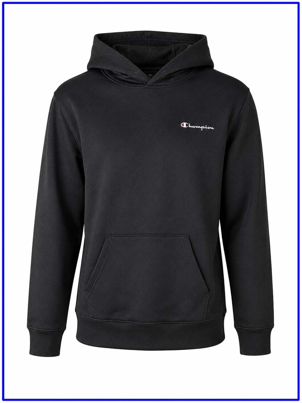 Champion Boys Youth Powerblend Fleece Small Script Logo Pullover Hoodie Black